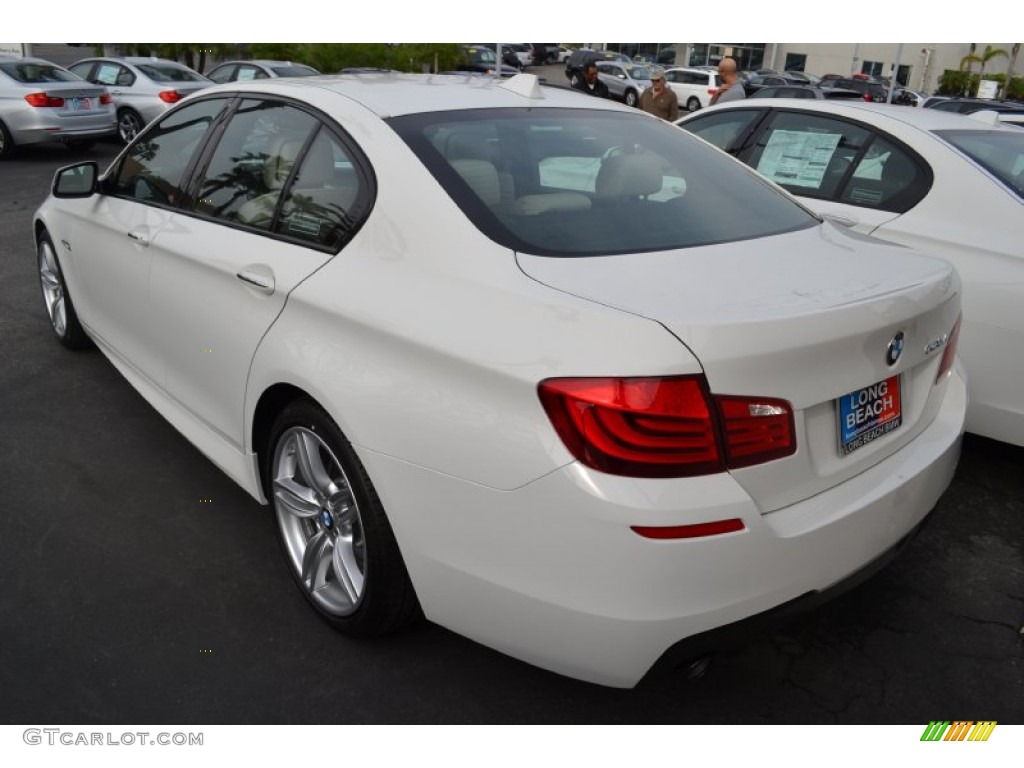 2013 5 Series 535i Sedan - Alpine White / Oyster/Black photo #4