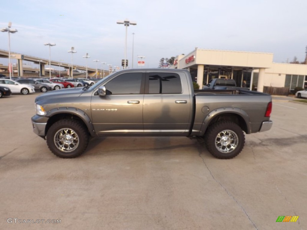 2012 Ram 1500 Laramie Crew Cab 4x4 - Mineral Gray Metallic / Dark Slate Gray photo #2