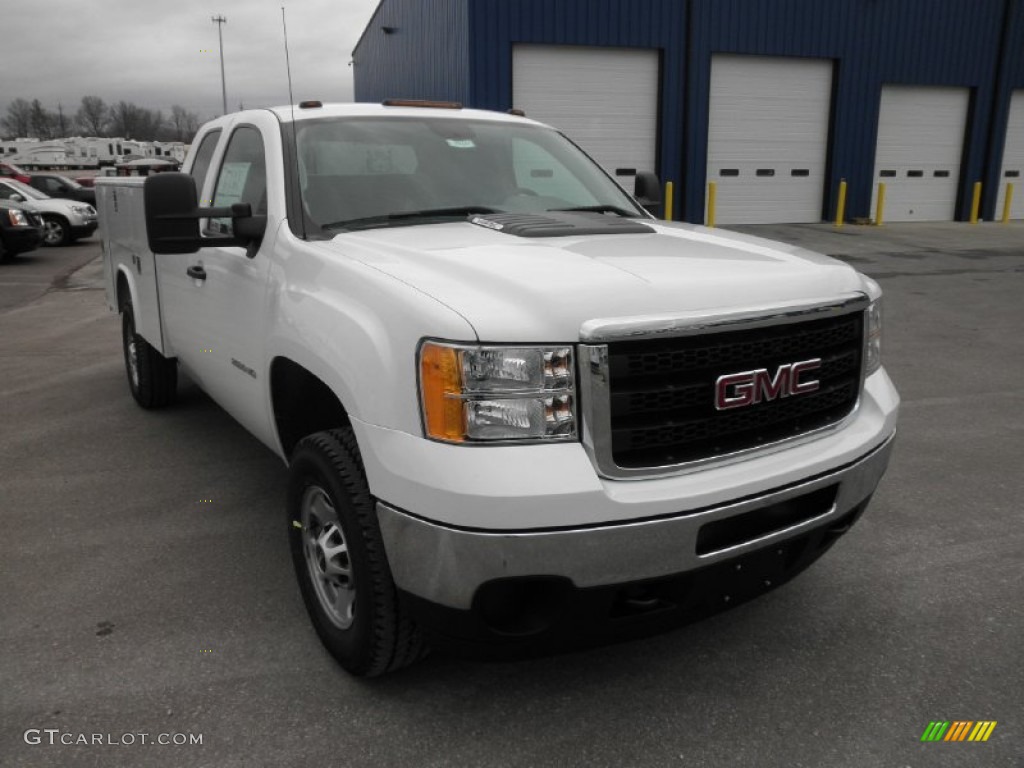 Summit White 2013 GMC Sierra 2500HD Extended Cab Chassis Exterior Photo #74335080