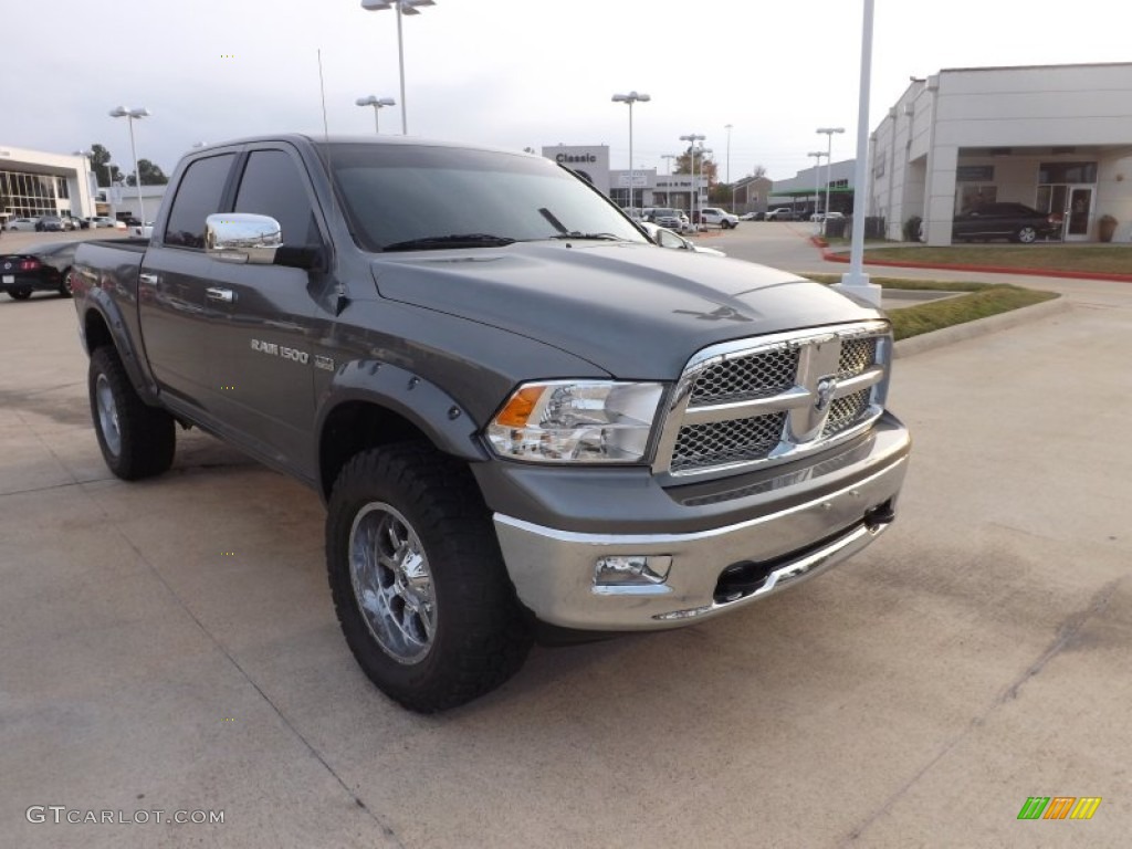 2012 Ram 1500 Laramie Crew Cab 4x4 - Mineral Gray Metallic / Dark Slate Gray photo #7