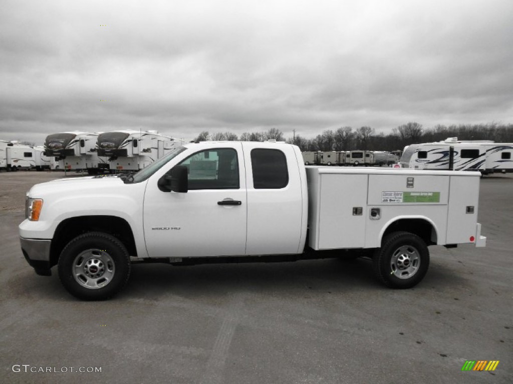Summit White 2013 GMC Sierra 2500HD Extended Cab Chassis Exterior Photo #74335119