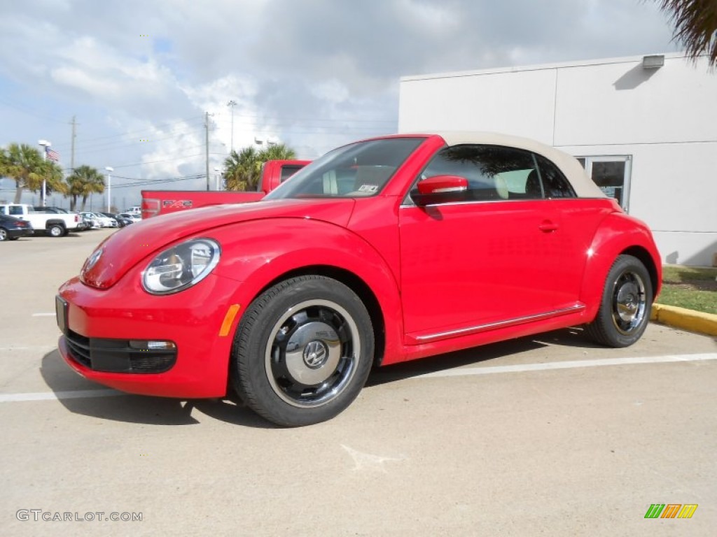 Tornado Red 2013 Volkswagen Beetle 2.5L Convertible Exterior Photo #74336631