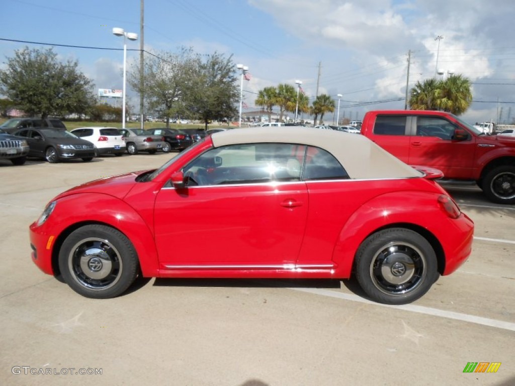 Tornado Red 2013 Volkswagen Beetle 2.5L Convertible Exterior Photo #74336651