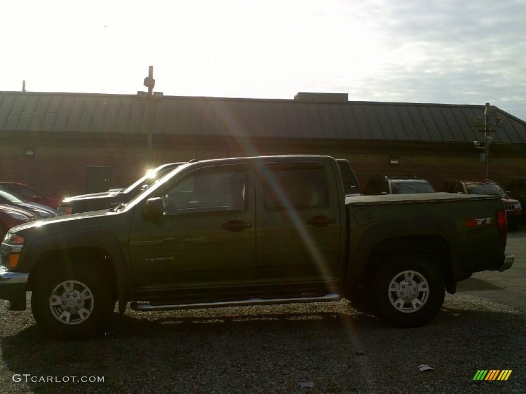 2004 Colorado LS Crew Cab - Dark Green Metallic / Medium Dark Pewter photo #2