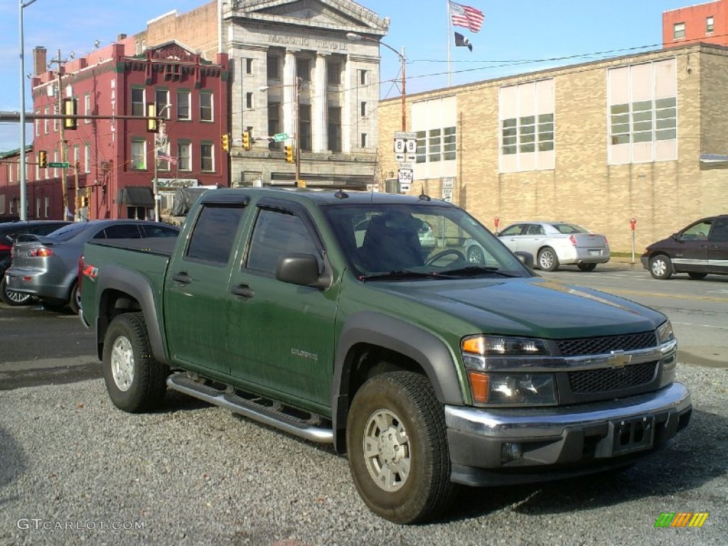 Dark Green Metallic 2004 Chevrolet Colorado LS Crew Cab Exterior Photo #74337117