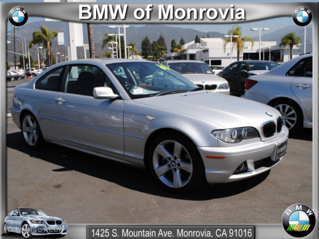 2006 3 Series 325i Coupe - Titanium Silver Metallic / Black photo #1