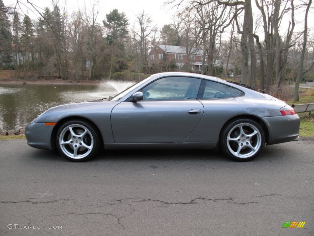 Seal Grey Metallic 2002 Porsche 911 Carrera Coupe Exterior Photo #74337622