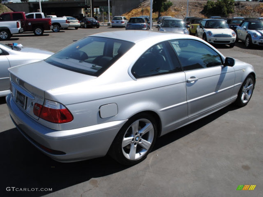 2006 3 Series 325i Coupe - Titanium Silver Metallic / Black photo #9