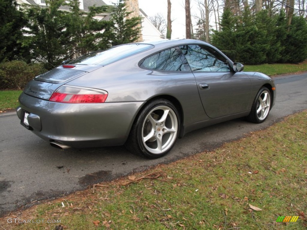 Seal Grey Metallic 2002 Porsche 911 Carrera Coupe Exterior Photo #74337695
