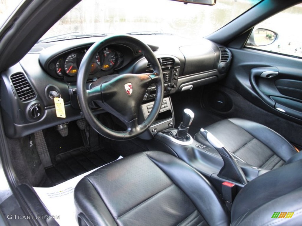 Black Interior 2002 Porsche 911 Carrera Coupe Photo #74337784