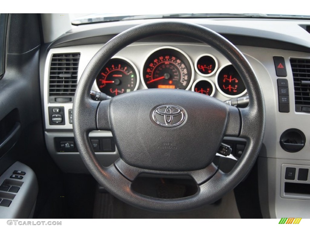 2008 Toyota Tundra SR5 CrewMax Graphite Gray Steering Wheel Photo #74340260