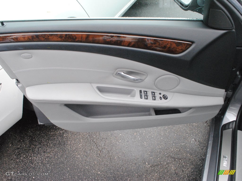 2010 BMW 5 Series 528i Sedan Gray Door Panel Photo #74341406