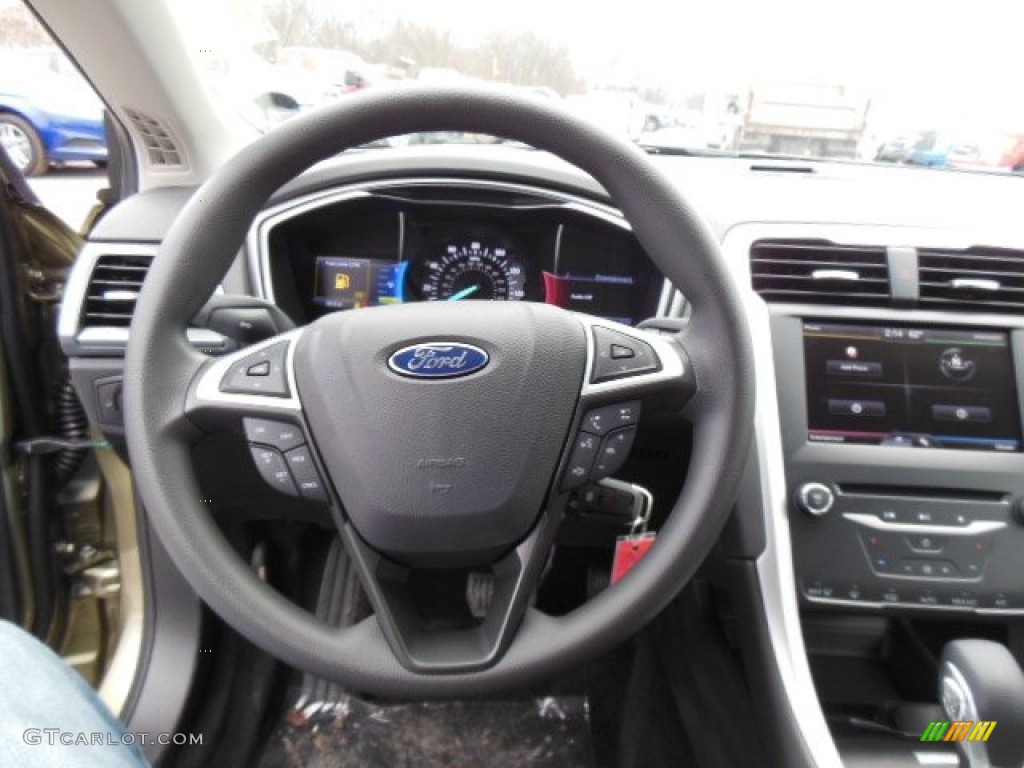 2013 Ford Fusion SE Charcoal Black Steering Wheel Photo #74341412