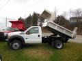 Oxford White 2012 Ford F550 Super Duty XL Regular Cab 4x4 Dump Truck Exterior