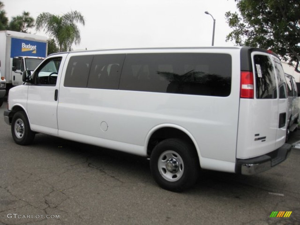 2011 Express LT 3500 Extended Passenger Van - Summit White / Medium Pewter photo #4