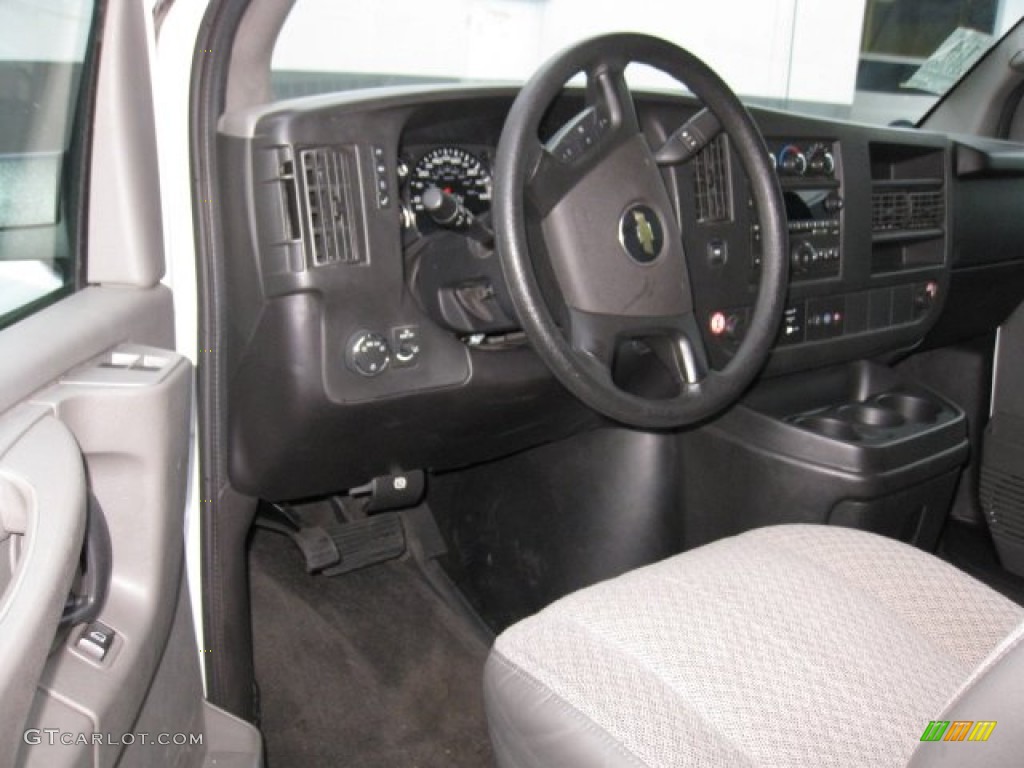 2011 Express LT 3500 Extended Passenger Van - Summit White / Medium Pewter photo #9