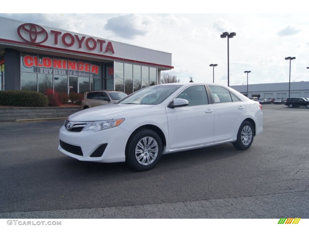 2012 Camry LE - Super White / Ash photo #1