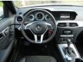 Black/Red Stitch w/DINAMICA Inserts 2013 Mercedes-Benz C 250 Sport Dashboard