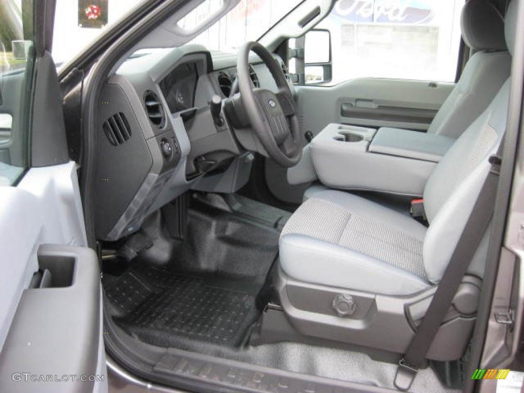 Steel Interior 2013 Ford F250 Super Duty XL Crew Cab 4x4 Photo #74346770