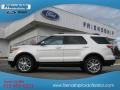 2013 White Platinum Tri-Coat Ford Explorer Limited 4WD  photo #1