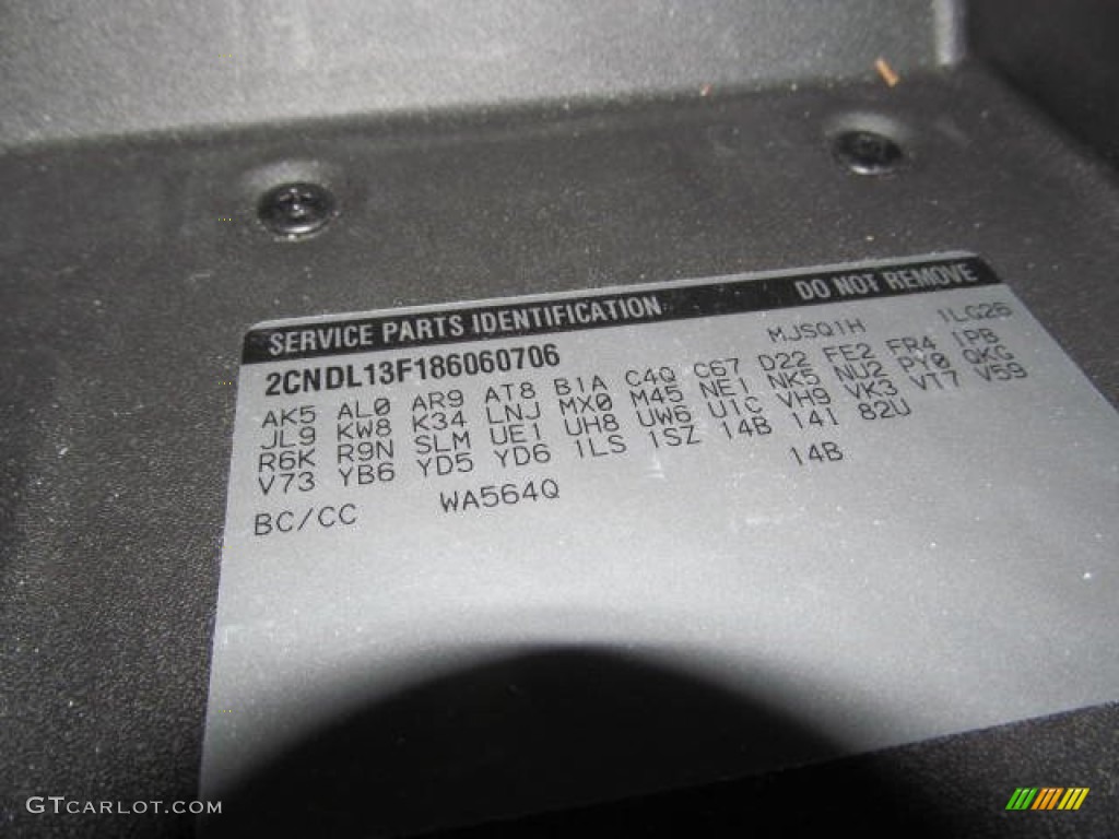 2008 Chevrolet Equinox LS AWD Color Code Photos