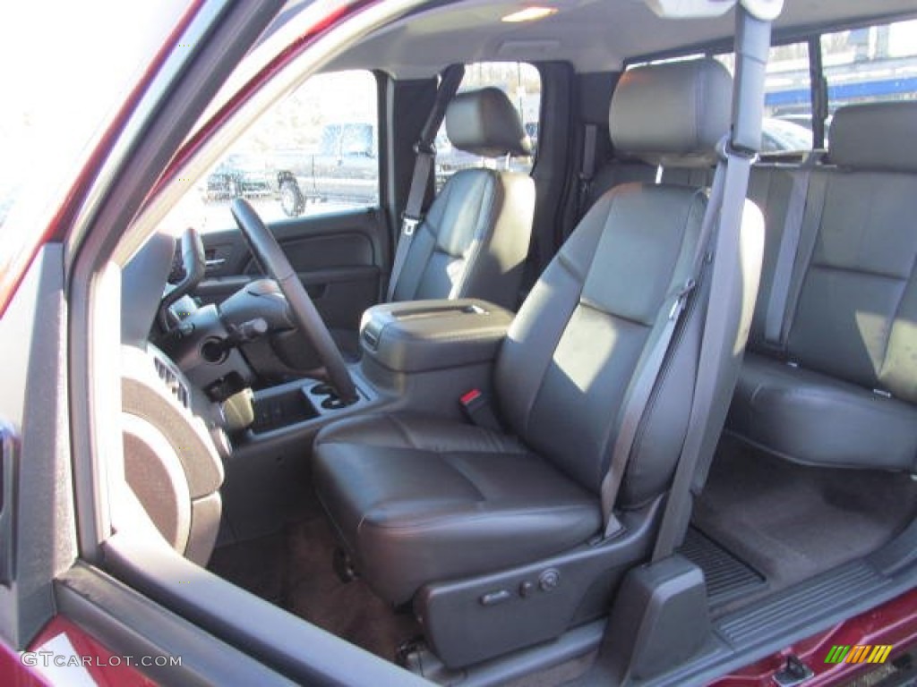 Ebony Interior 2013 Chevrolet Silverado 1500 LTZ Extended Cab 4x4 Photo #74348891