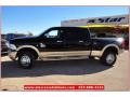 2012 Brilliant Black Crystal Pearl Dodge Ram 3500 HD Laramie Longhorn Mega Cab 4x4 Dually  photo #3