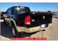 2012 Brilliant Black Crystal Pearl Dodge Ram 3500 HD Laramie Longhorn Mega Cab 4x4 Dually  photo #4