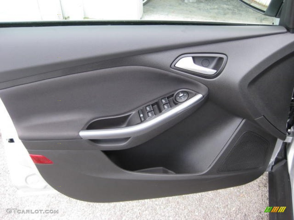 2013 Ford Focus Titanium Sedan Charcoal Black Door Panel Photo #74349758