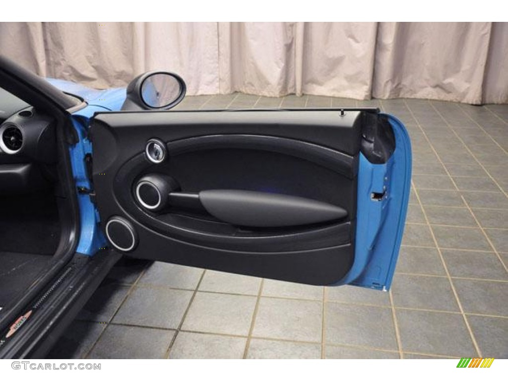 2013 Mini Cooper S Roadster Carbon Black Door Panel Photo #74350892