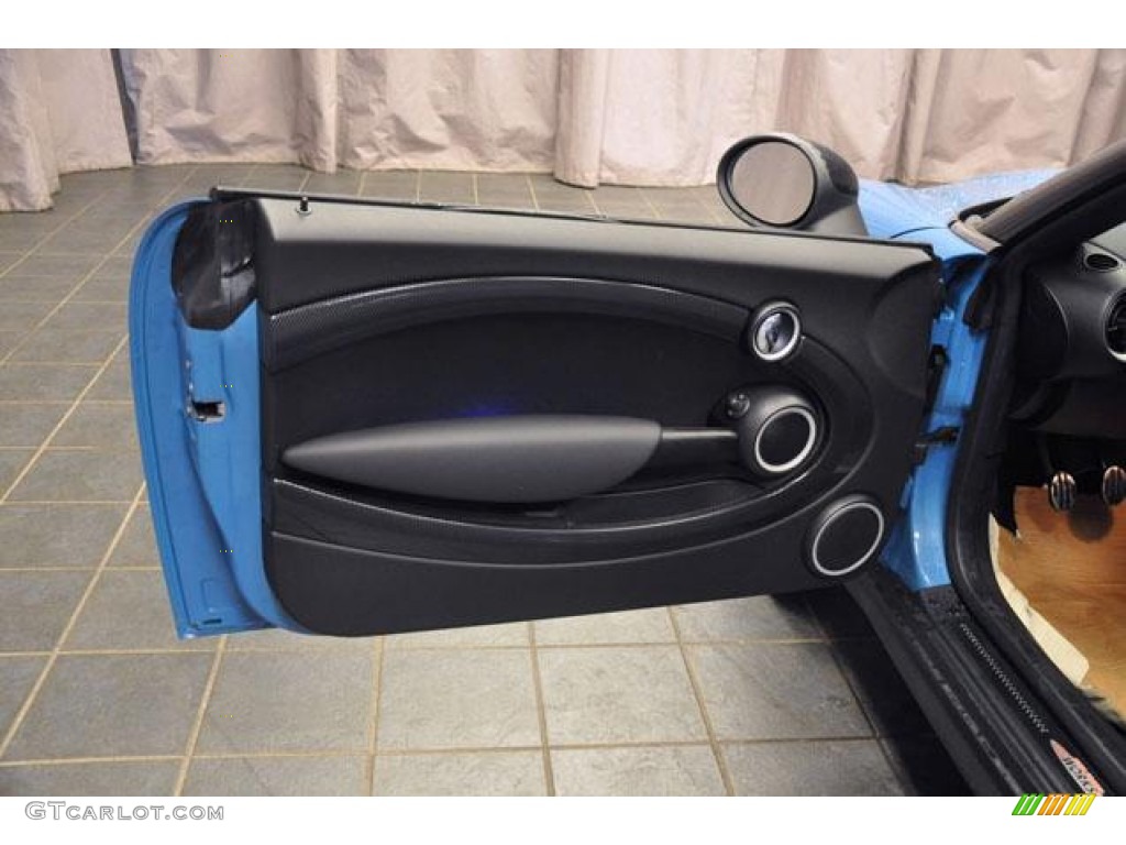 2013 Mini Cooper S Roadster Carbon Black Door Panel Photo #74351123