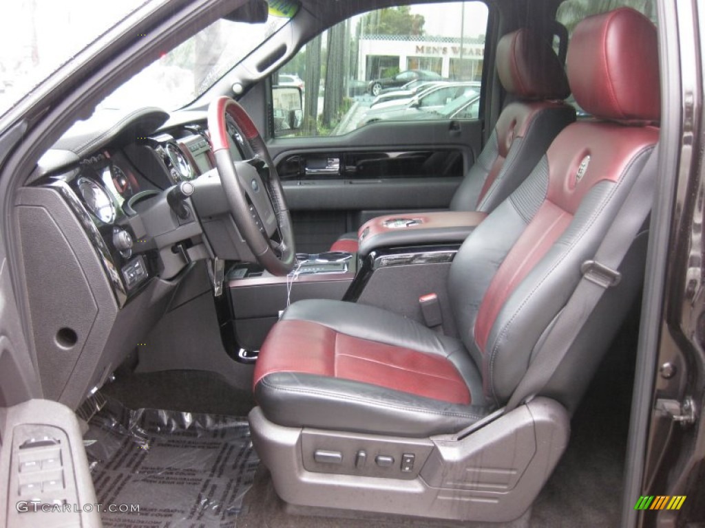 Harley Davidson Lava Red/Black Interior 2010 Ford F150 Harley-Davidson SuperCrew 4x4 Photo #74351786