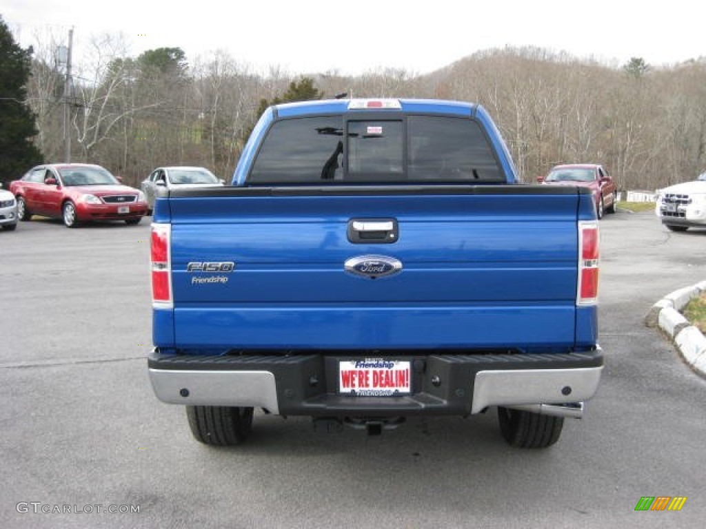 2013 F150 XLT SuperCrew 4x4 - Blue Flame Metallic / Steel Gray photo #7