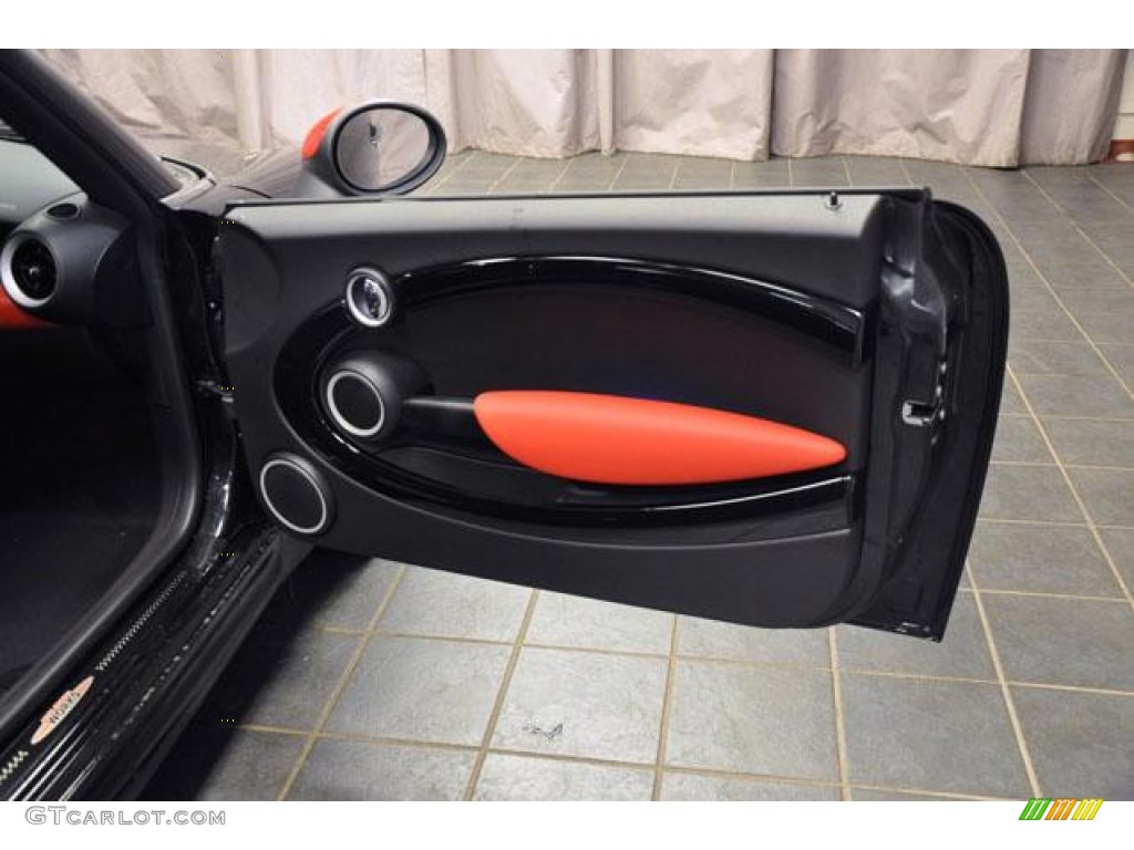 2013 Mini Cooper John Cooper Works Hardtop John Cooper Works Black Checkered Cloth Door Panel Photo #74351911