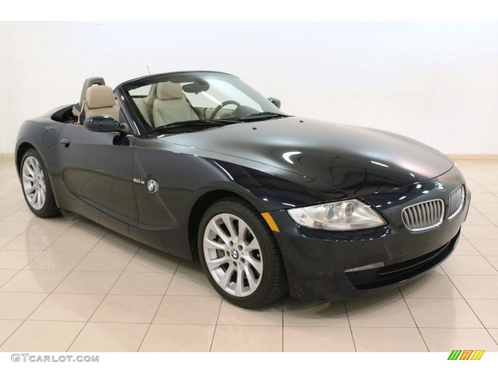 2008 Z4 3.0si Roadster - Monaco Blue Metallic / Beige photo #1