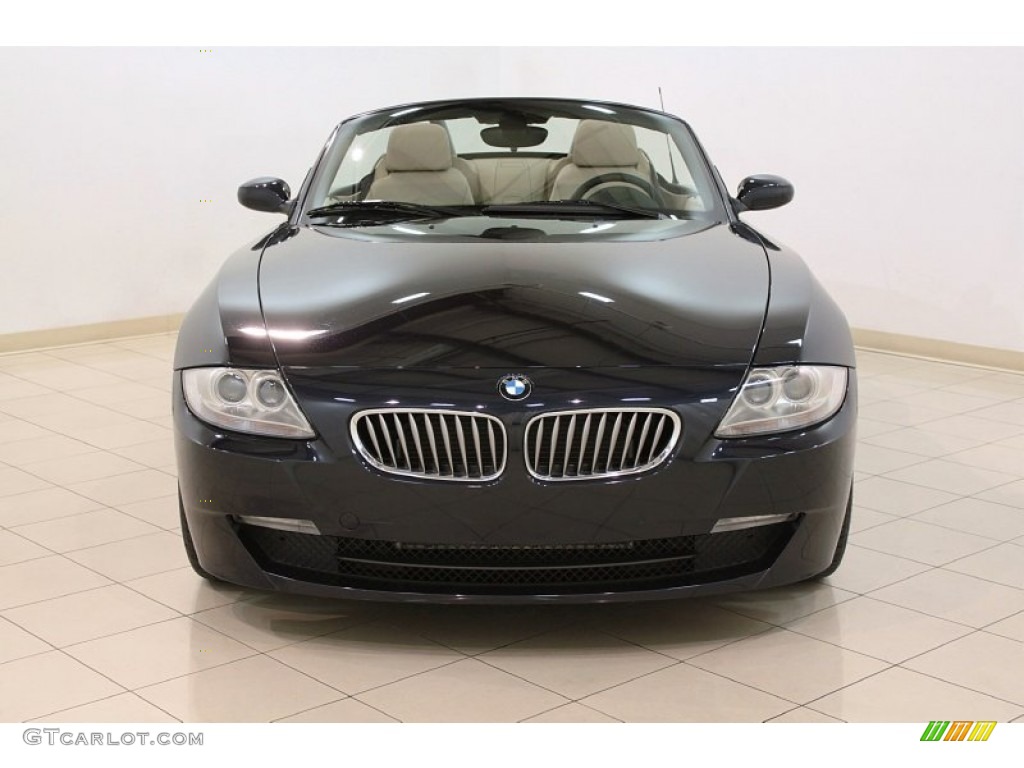 2008 Z4 3.0si Roadster - Monaco Blue Metallic / Beige photo #3
