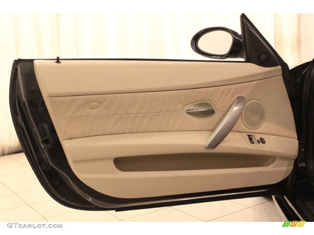 2008 BMW Z4 3.0si Roadster Beige Door Panel Photo #74353658