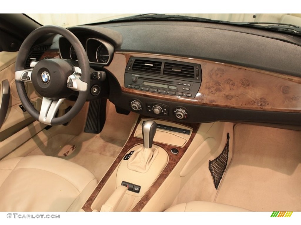2008 BMW Z4 3.0si Roadster Beige Dashboard Photo #74353845