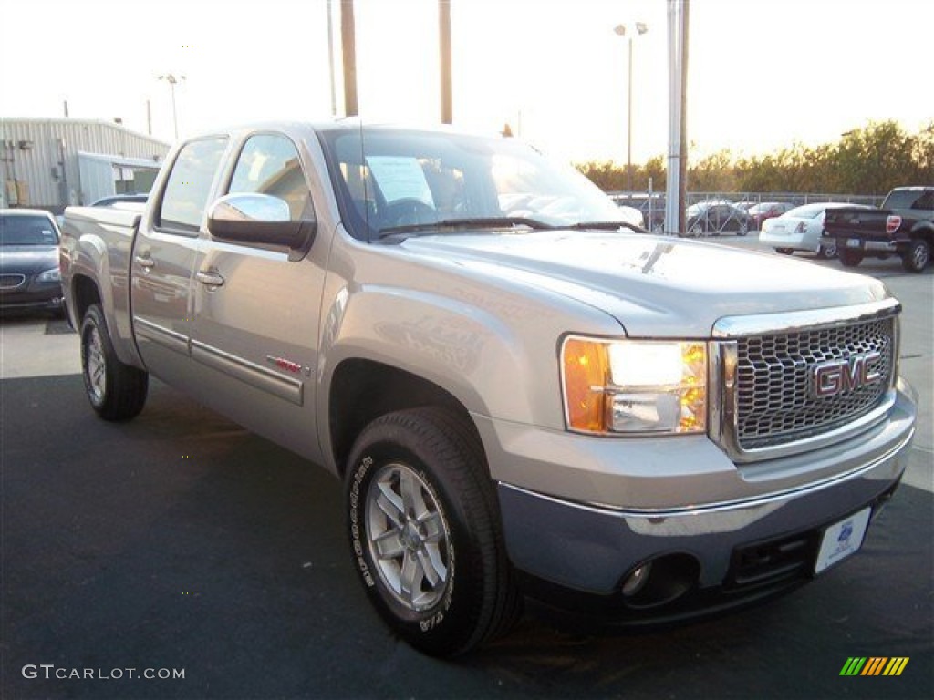 2008 Sierra 1500 SLT Crew Cab 4x4 - Silver Birch Metallic / Light Titanium photo #3