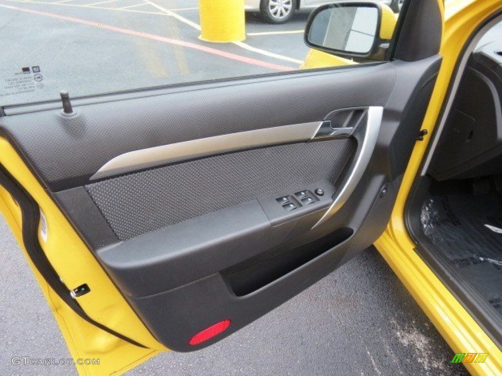 2011 Chevrolet Aveo LT Sedan Charcoal Door Panel Photo #74355719