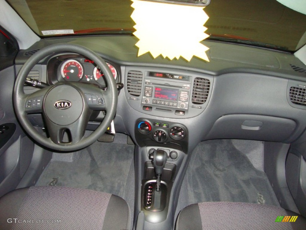 2010 Kia Rio Rio5 LX Hatchback Gray Dashboard Photo #74356895