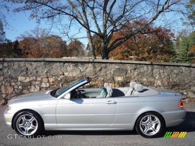 2005 3 Series 330i Convertible - Titanium Silver Metallic / Grey photo #12