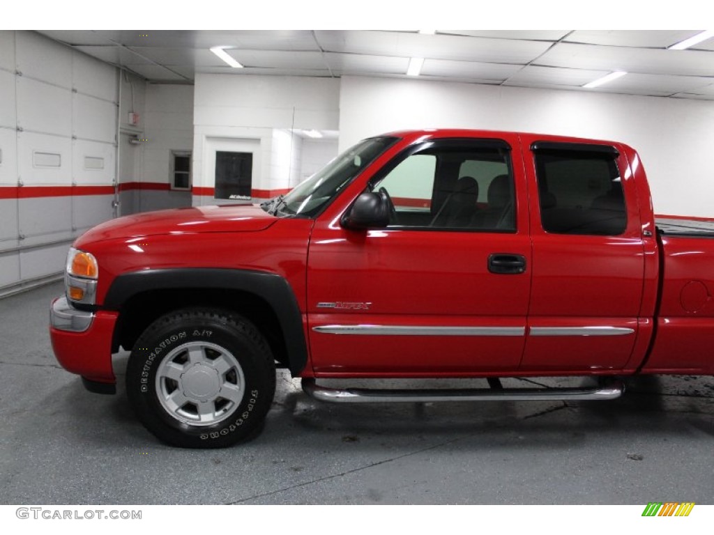 2006 Sierra 1500 SLE Extended Cab 4x4 - Fire Red / Dark Pewter photo #8