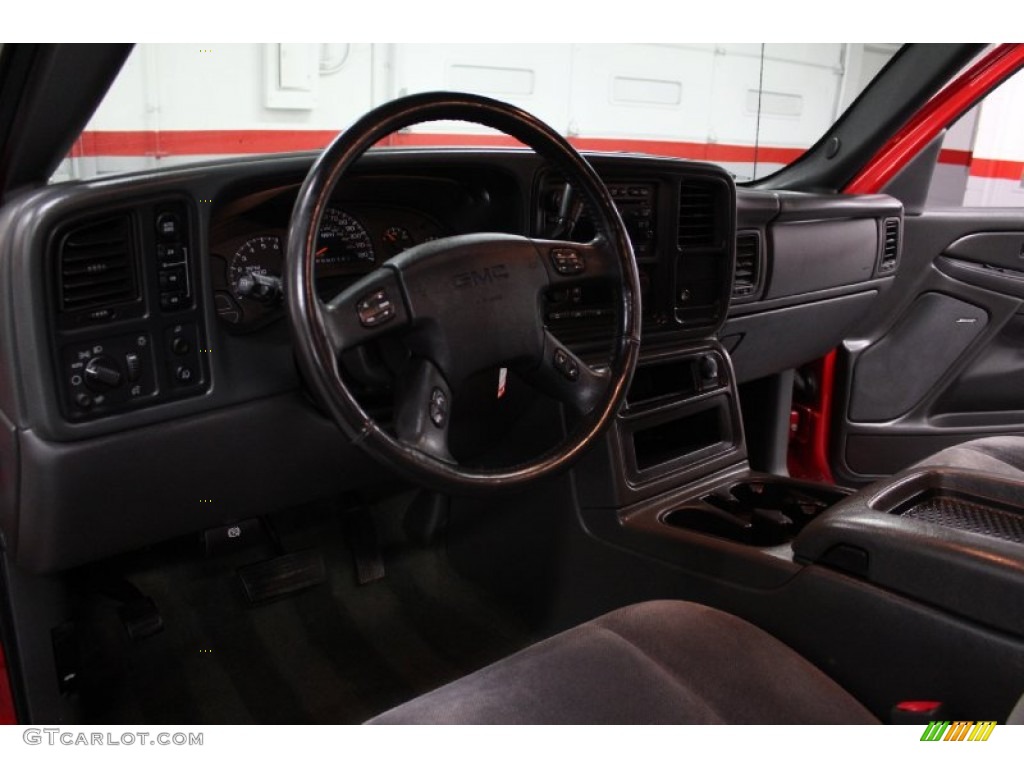 2006 Sierra 1500 SLE Extended Cab 4x4 - Fire Red / Dark Pewter photo #50