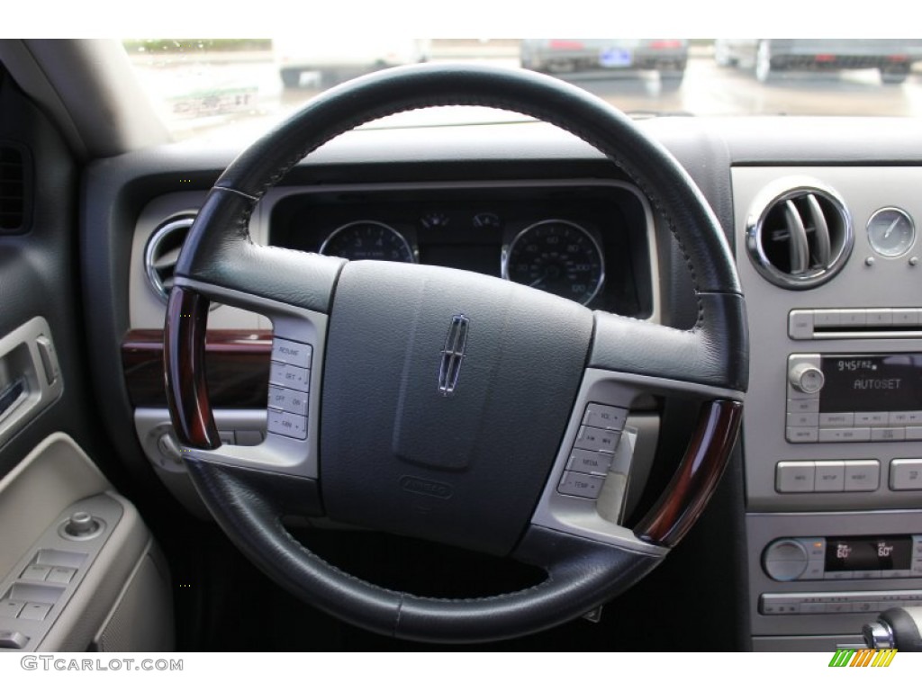 2007 Lincoln MKZ Sedan Light Stone Steering Wheel Photo #74360738
