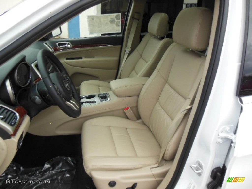 Black/Light Frost Beige Interior 2013 Jeep Grand Cherokee Limited 4x4 Photo #74360853