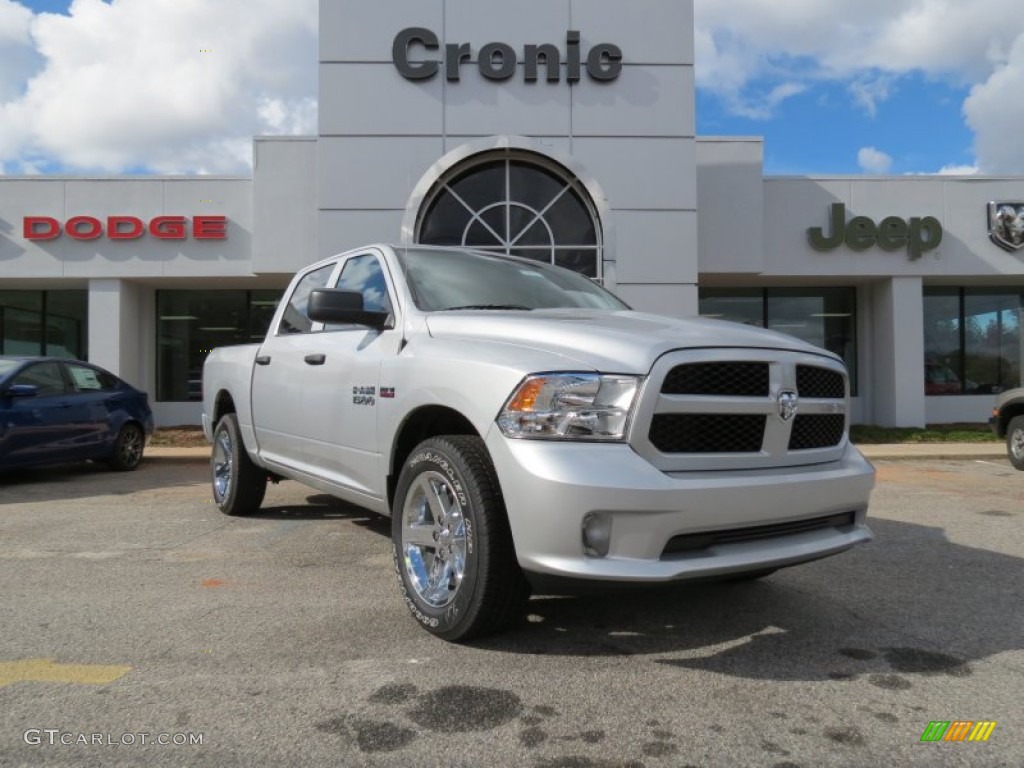 2013 1500 Express Crew Cab 4x4 - Bright Silver Metallic / Black photo #1