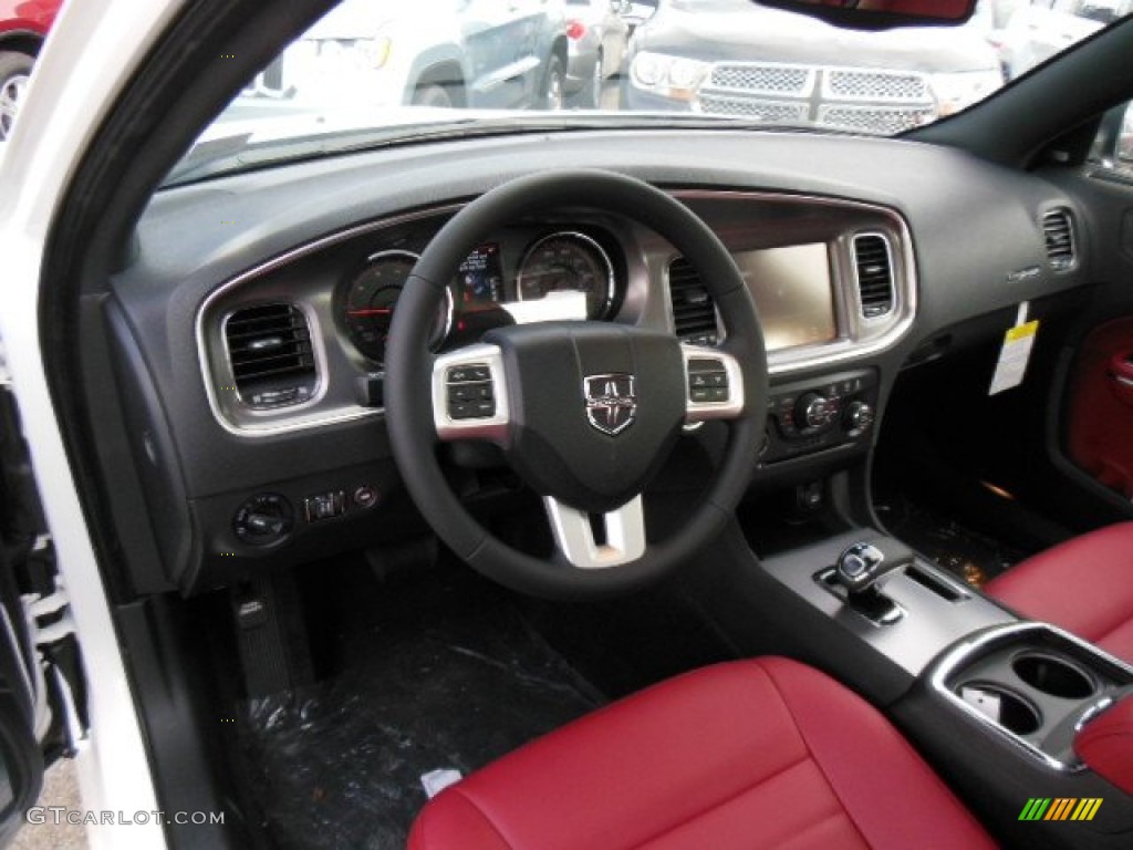Black Red Interior 2013 Dodge Charger Sxt Plus Awd Photo