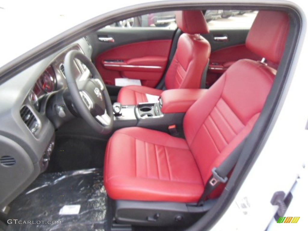 Black/Red Interior 2013 Dodge Charger SXT Plus AWD Photo #74361678