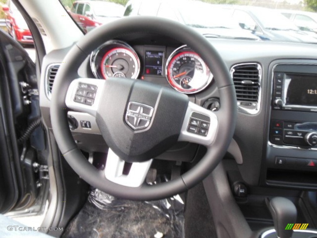 2013 Dodge Durango Rallye AWD Black Steering Wheel Photo #74363834